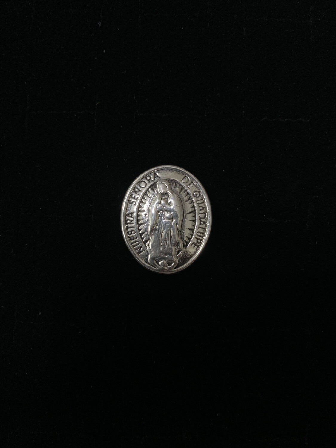 Our Lady of Guadalupe Hollow Oval Round Ring