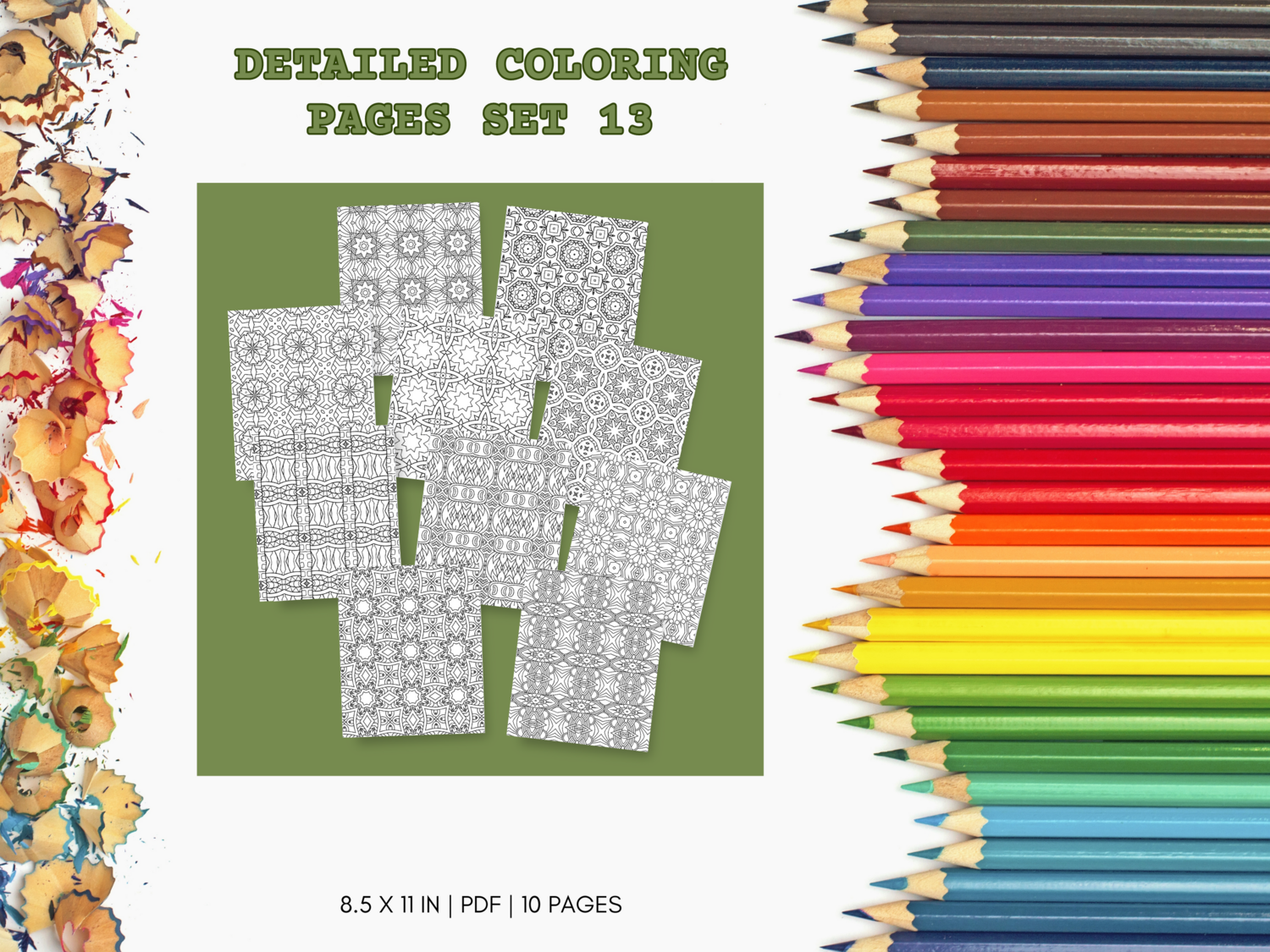 Detailed Set 13 Printable 10 Coloring Pages