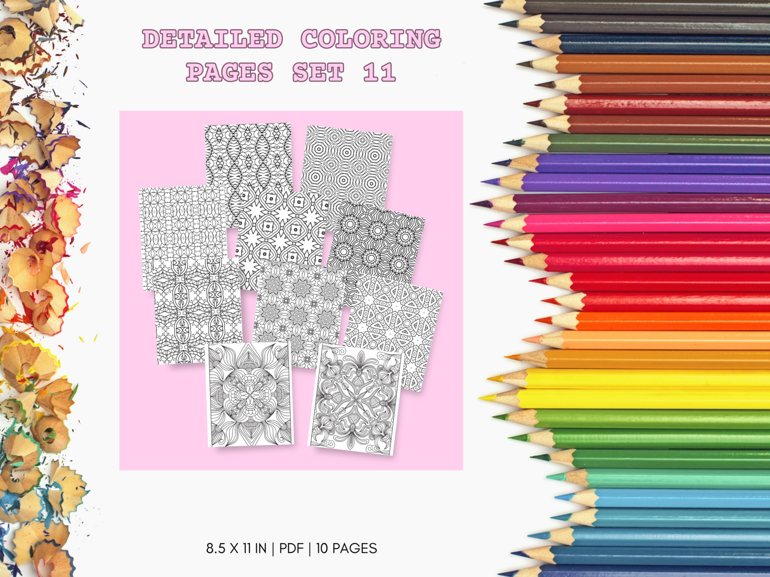 Detailed Set 11 Printable 10 Coloring Pages