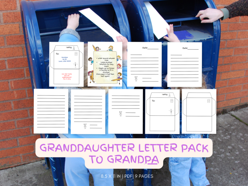Granddaughter Letter Pack to Grandpa