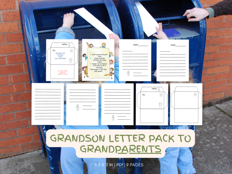Grandson Letter Pack to Grandparents