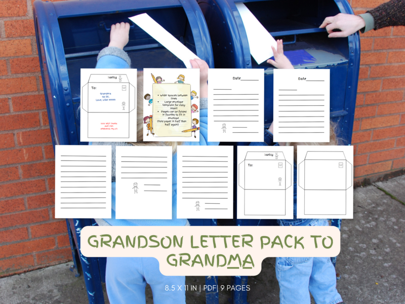 Grandson Letter Pack to Grandma