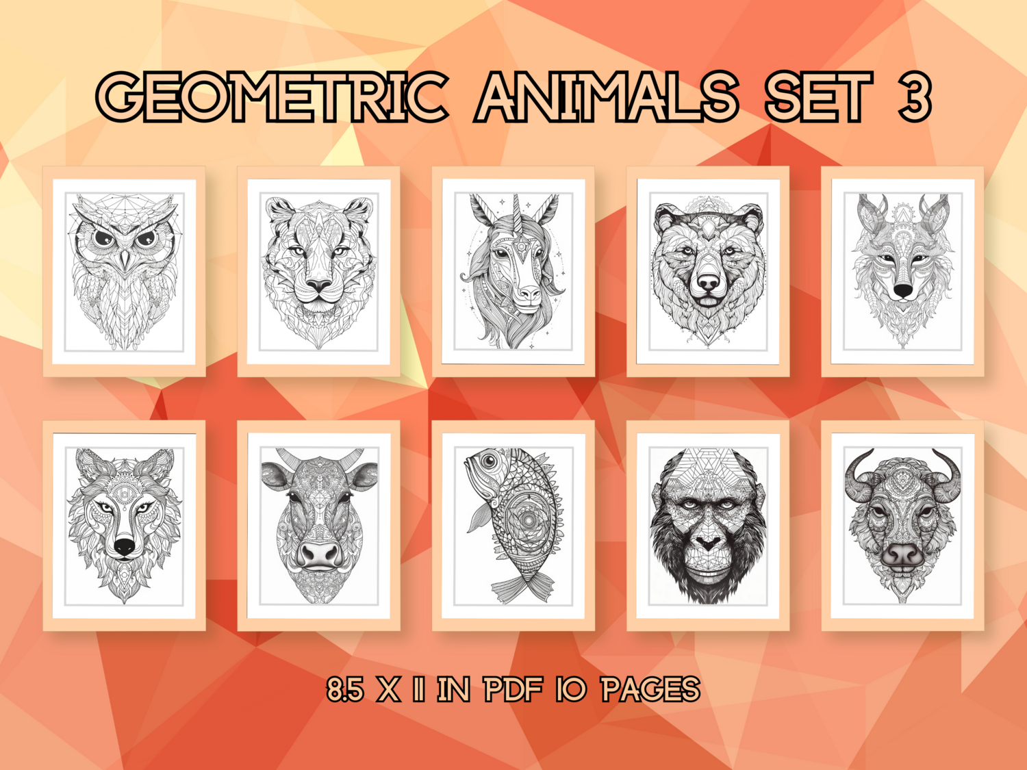 Geometric Animals Set 3