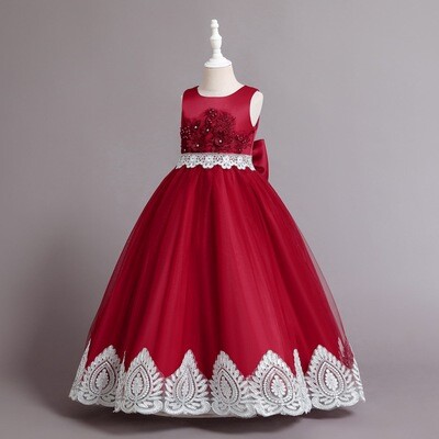 LILY'S DRESS ( BURGUNDY)