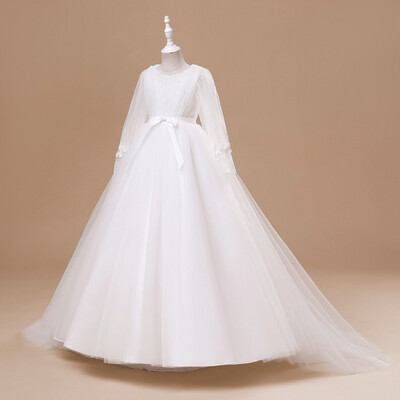 Gina’s white flower girl dress