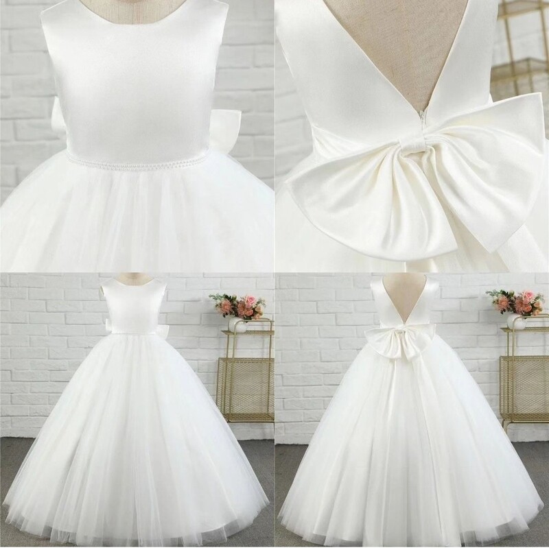 GINA'S FLOWER GIRL DRESS( WHITE)