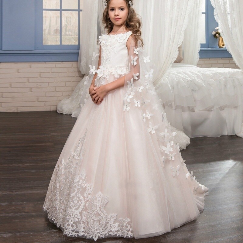 SYNDNEY BUTTERFLY FLOOR LENGTH DRESS( WHITE)