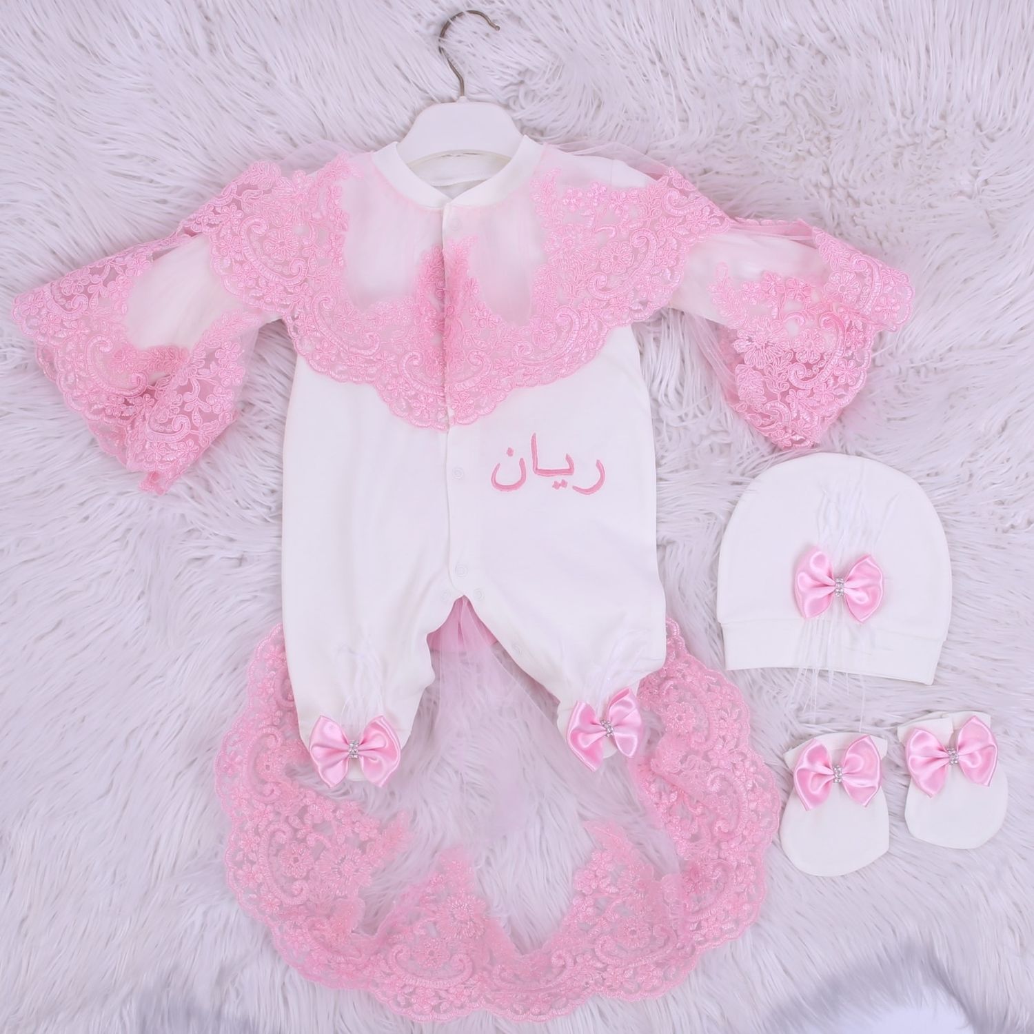 CUSTOMIZED BABY BOY/GIRL LACED ROMPER SET