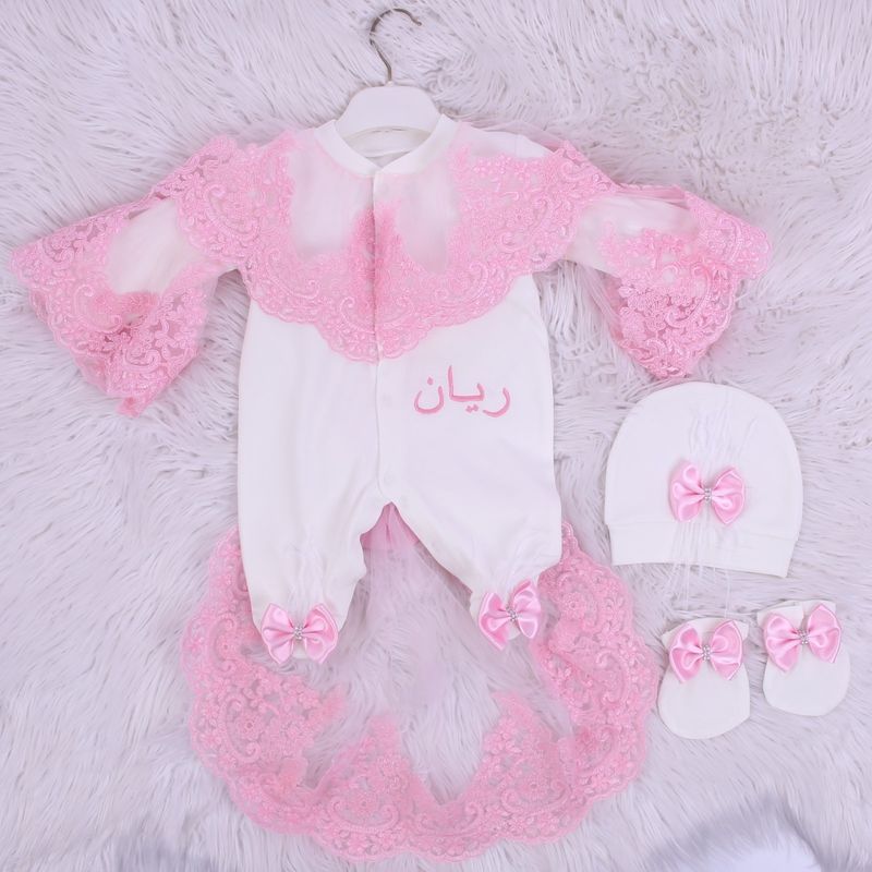 CUSTOMIZED BABY BOY/GIRL LACED ROMPER SET