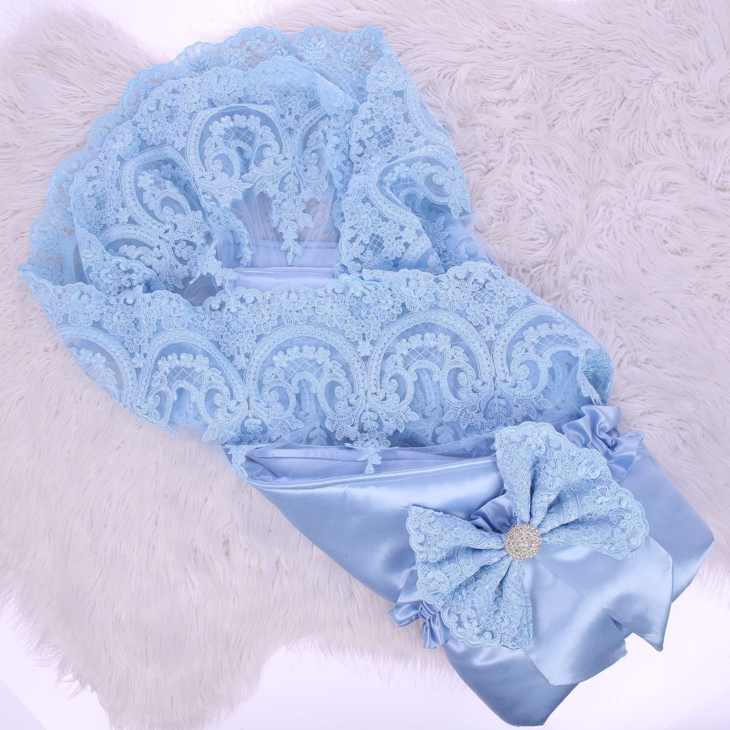 CUSTOMIZED LUX LACE BABY SWADDLE
