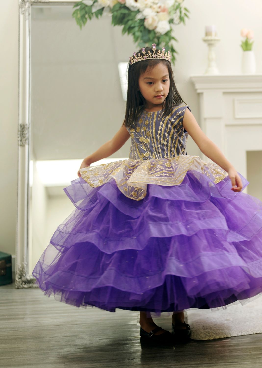 Tiana&#39;s dress  (Purple and Gold)