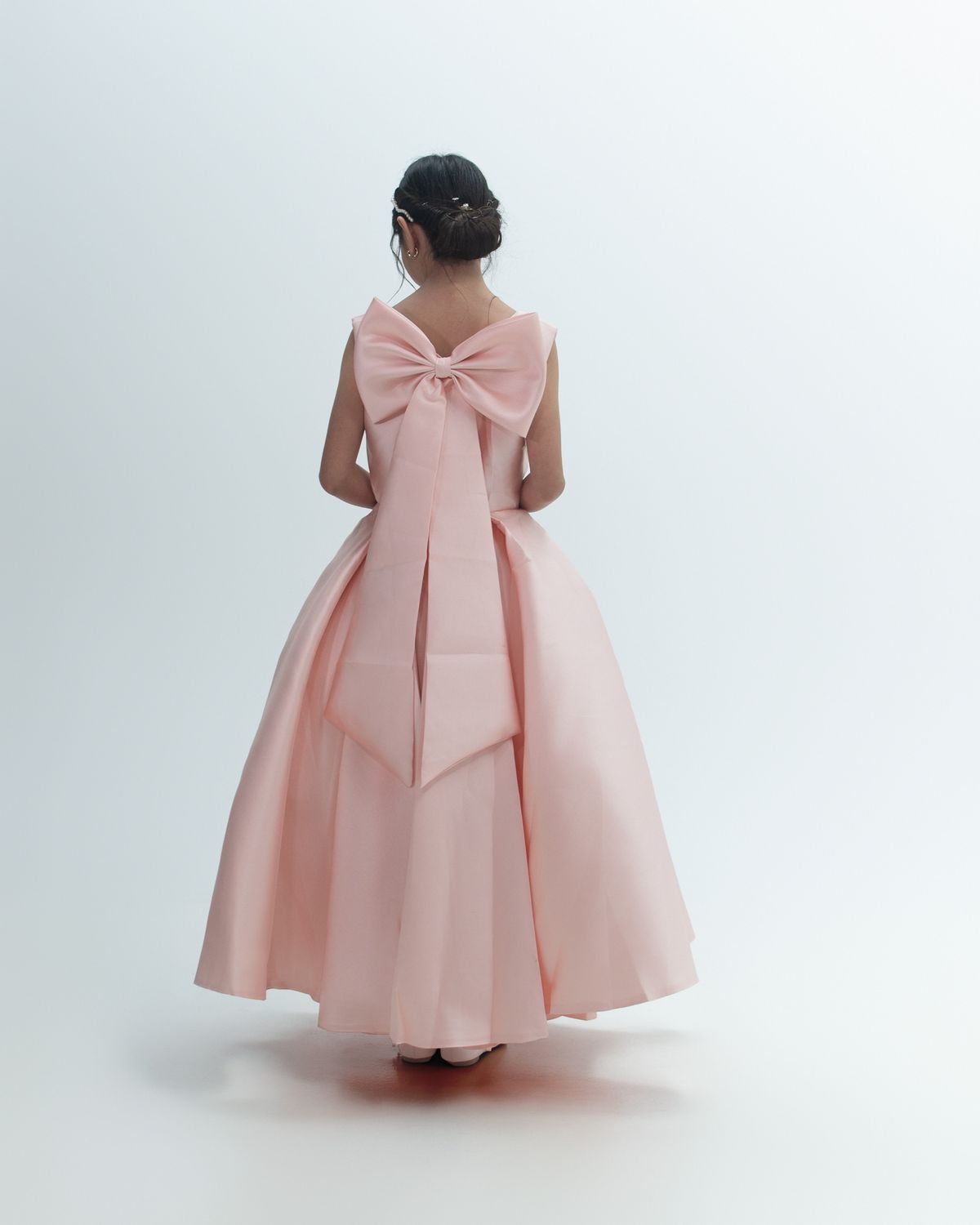 LIMA&#39;S MIKADO FLOWER GIRL DRESS (PINK)