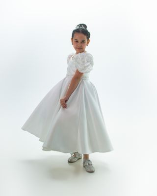 GLADY&#39;S MIKADO FLOWER GIRL DRESS