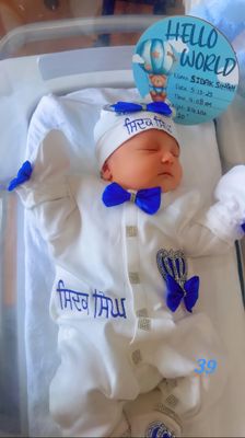 4PCS Baby boy crown and cotton coming home set