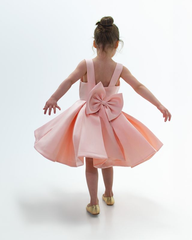 RAYNA'S MIKADO FLOWER GIRL DRESS ( SHORT LENGTH)