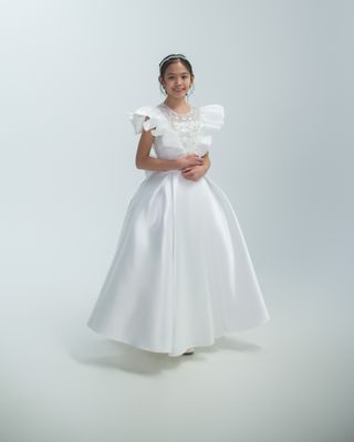 BROOKE'S MIKADO FLOWER GIRL DRESS