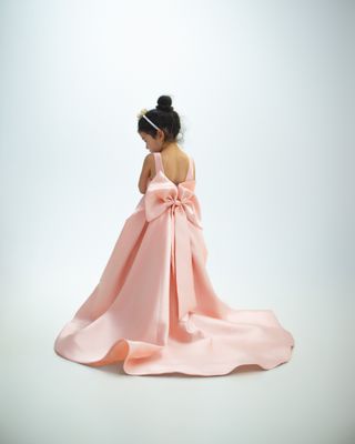 RAYNA'S MIKADO FLOWER GIRL DRESS ( TAIL LENGTH)