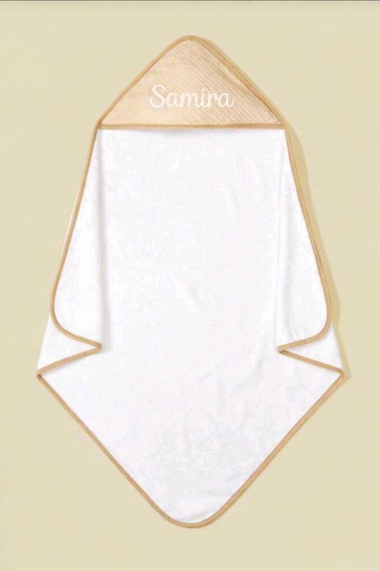 Personalized hooded baby towel