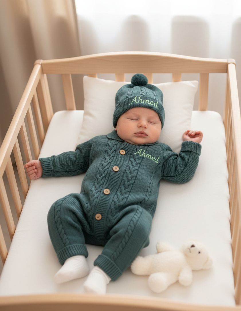 2pcs knitted Green set