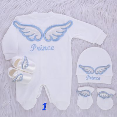 4PCS Baby boy Wings Set