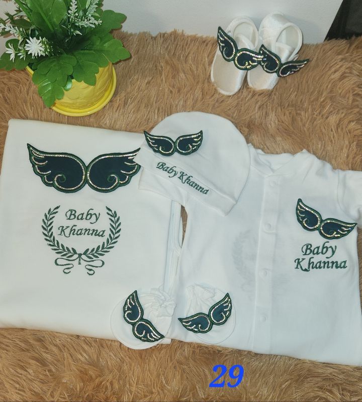 4PCS Baby boy Wings Set