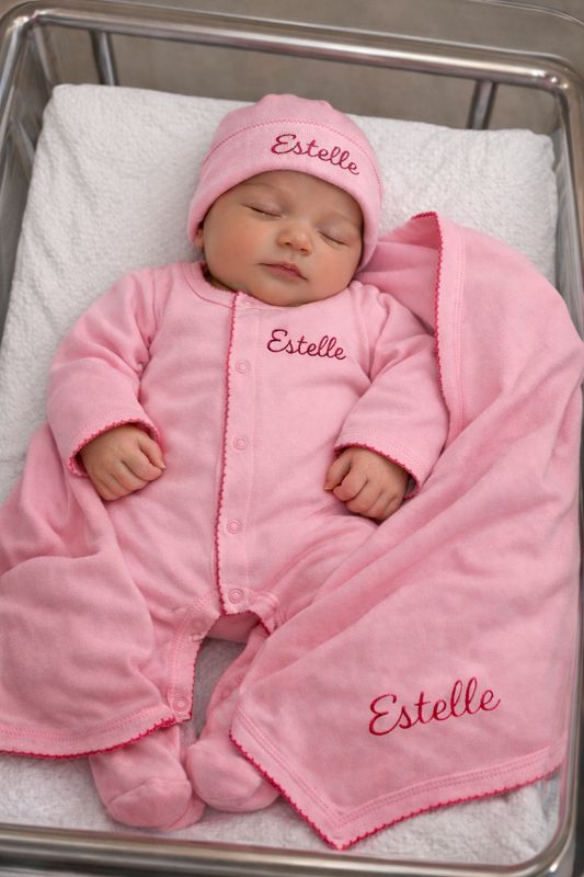 Light and Hot pink Personalized Coming Home Set