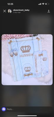 BABY BOY BLUE CLOTHING AND BLANKET SET