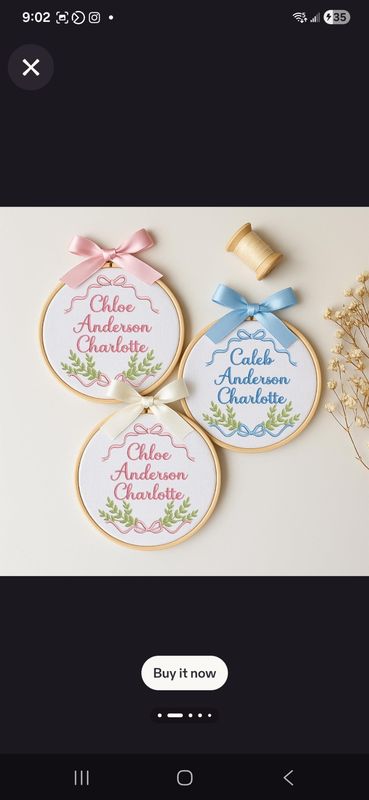 Wooden Baby boy and girl name plaque