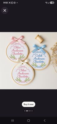 Wooden Baby boy and girl name plaque