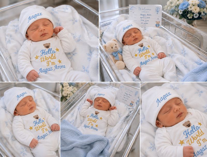Hello world cotton baby welcome set