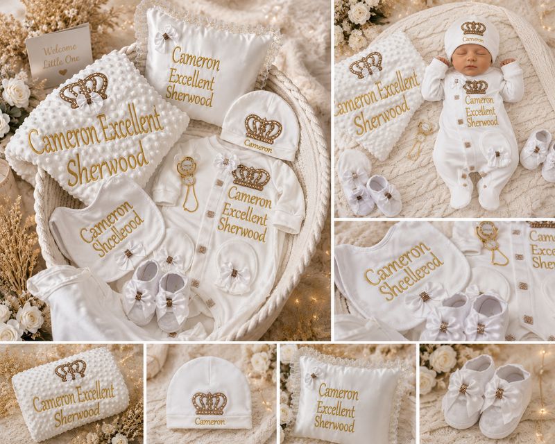 BABY GIRL LUX WELCOME SET( White and Gold)