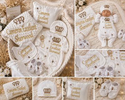 BABY GIRL LUX WELCOME SET( White and Gold)