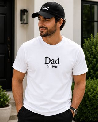 Dad's Embriodery Tshirt and hat set