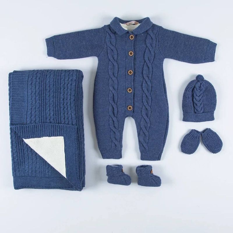 The Baby Luxe Knit set { Navy blue}