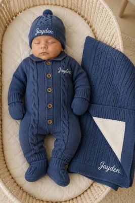 The Baby Luxe Knit set { Navy blue} The Baby Luxe Knit set { Navy blue}
