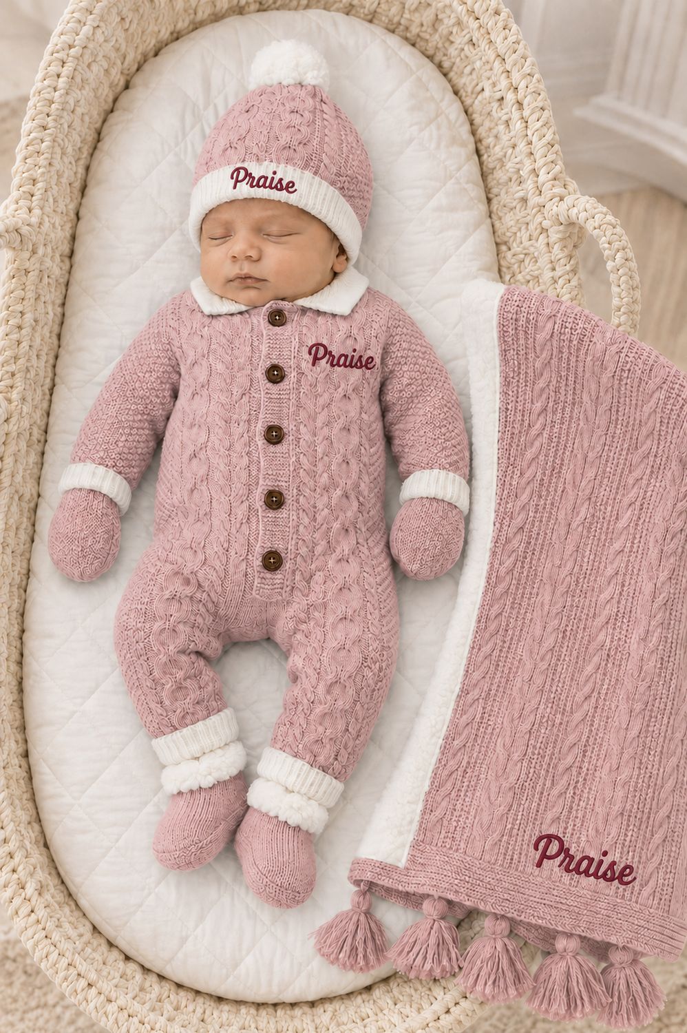 The Baby Luxe Knit set {Rose pink}