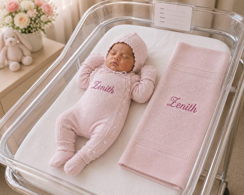 The Signature Baby Knit Set ( Pink)