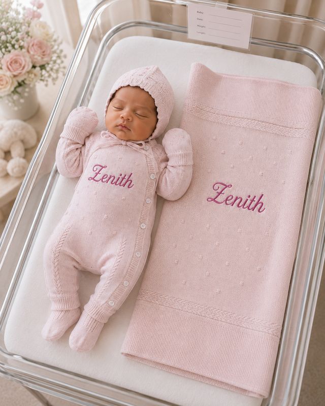 The Signature Baby Knit Set ( Pink)