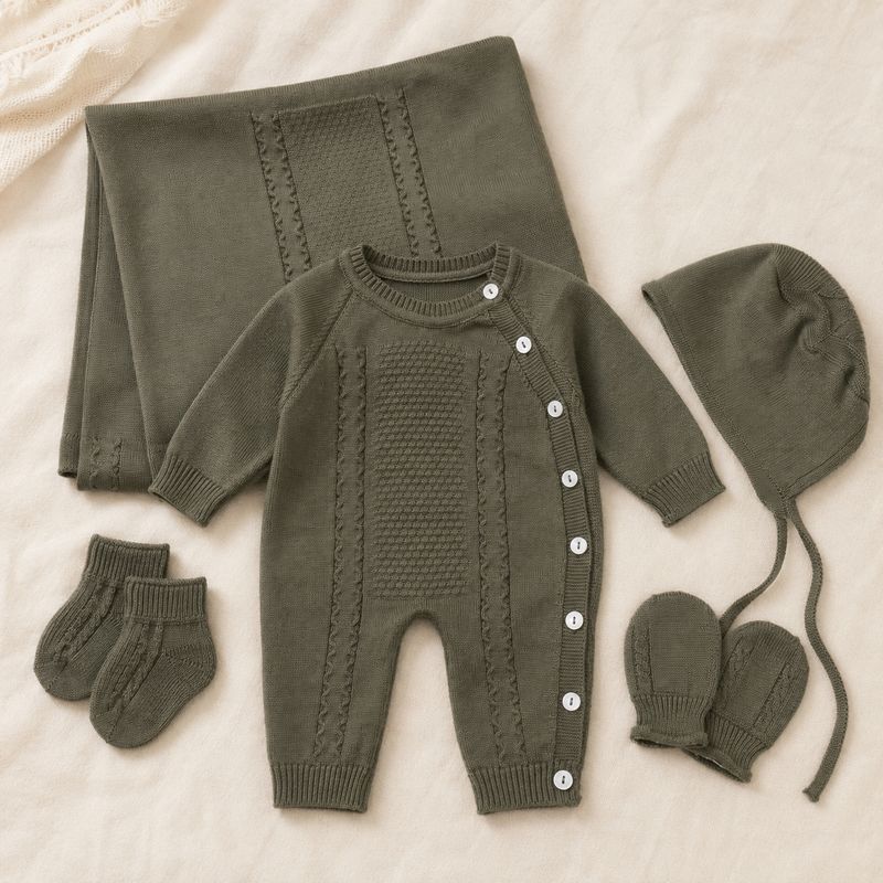The Signature Baby Knit Set ( Green)