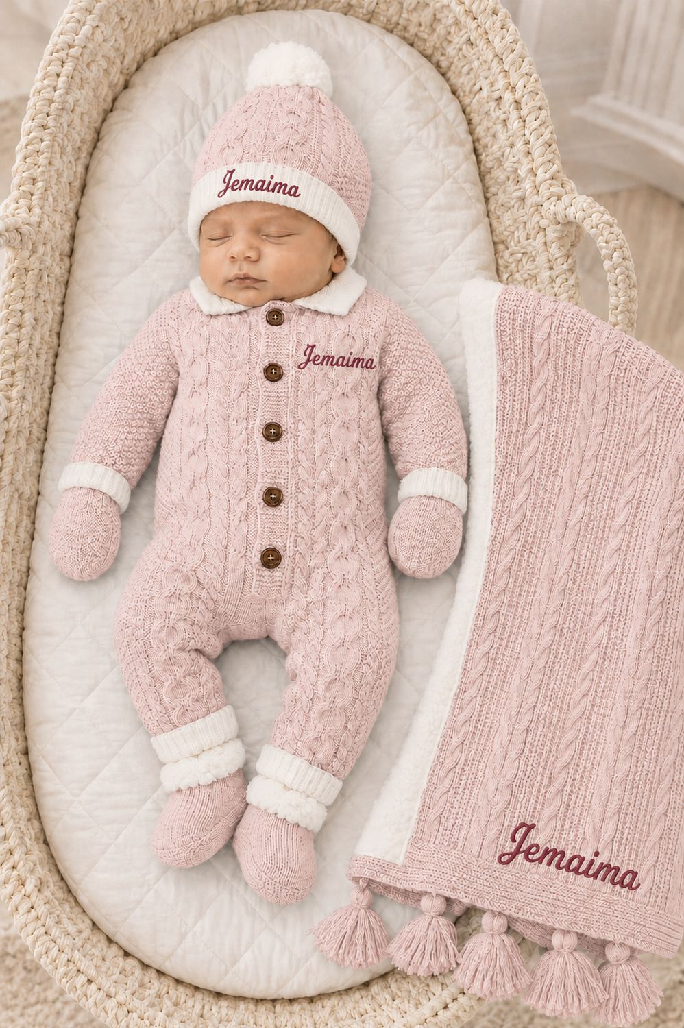 The Baby Luxe Knit set {Light pink}