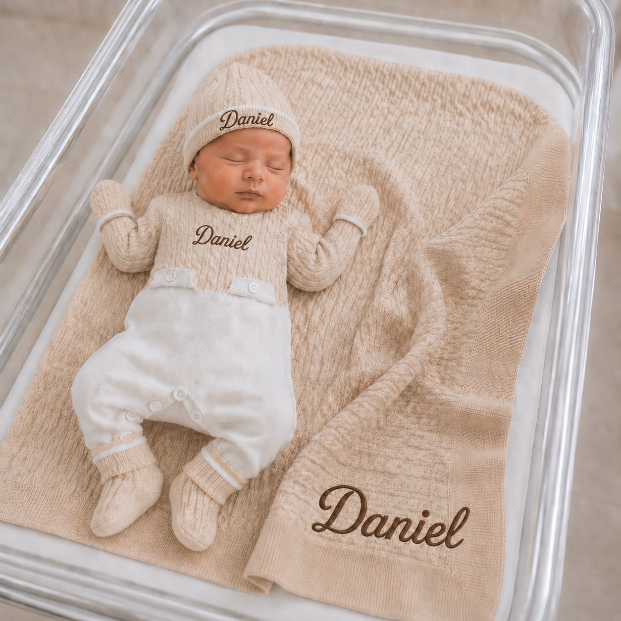 The Little cuddle Knit set ( Beige)