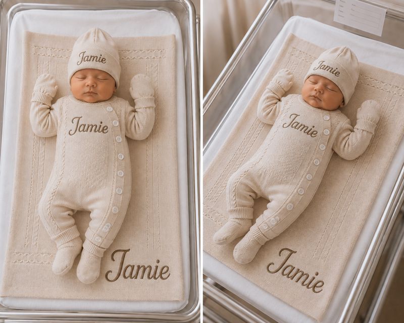 First cuddle knit set ( Beige)