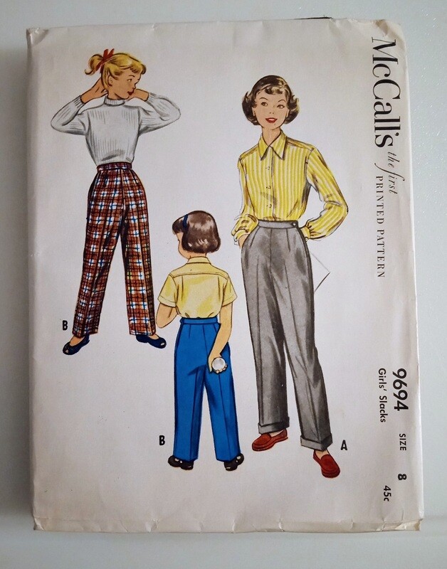 1940s-50s Girl&#39;s Slacks (vintage pattern)