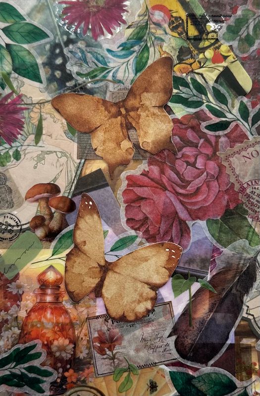 Paper Butterflies Still Life - Postcard
