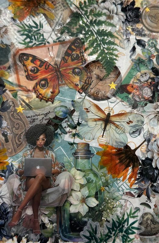 "In Her Element" - Postcard