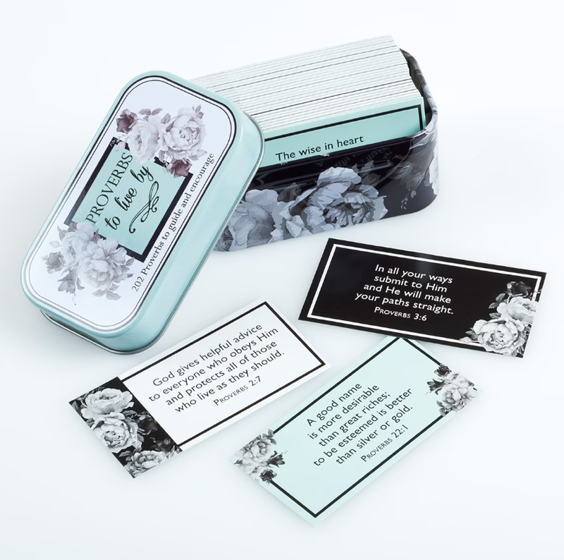 Proverbs to Live By Scripture Promise Cards in a Gift Tin