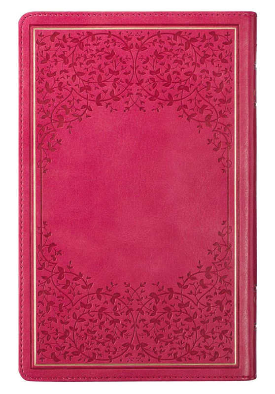 Pink Faux Leather King James Version Deluxe Gift Bible with Thumb Index