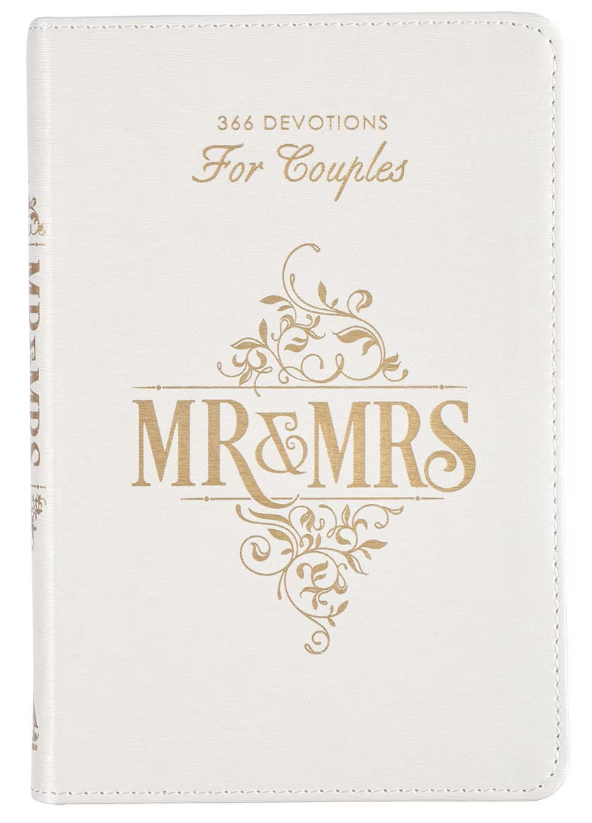 Mr. &amp; Mrs. 366 Devotions for Couples White Faux Leather Devotional