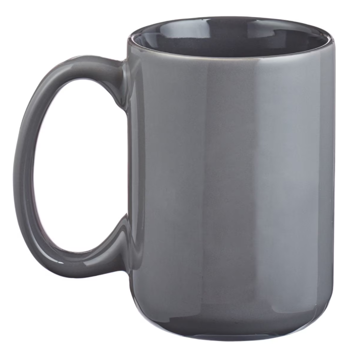 Be Strong Lion Gray Coffee Mug - Joshua 1:9