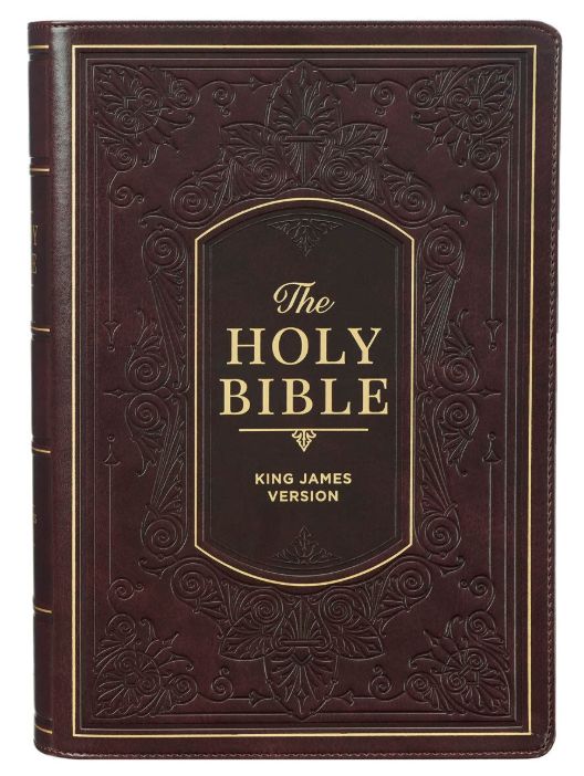 Burgundy Faux Leather King James Version Study Bible with Thumb Index